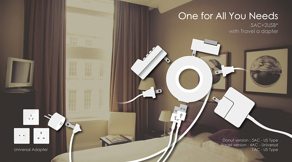 Power Bagel - Travel Power Strip