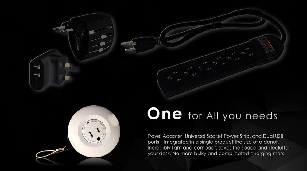 Power Bagel - Travel Power Strip