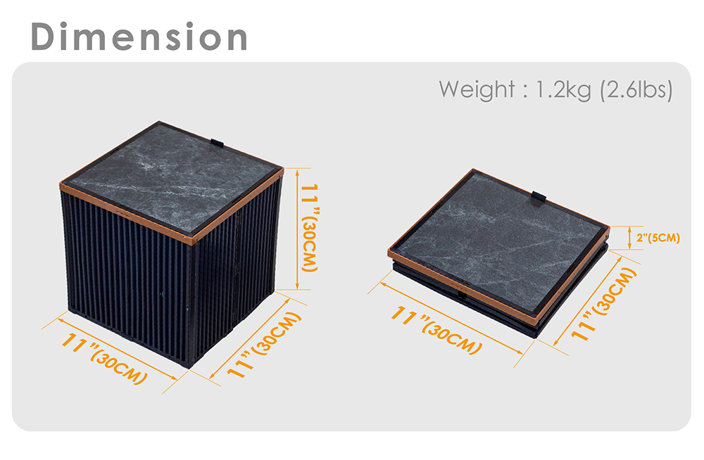 Qcomb - Glossy marble/Cement grey